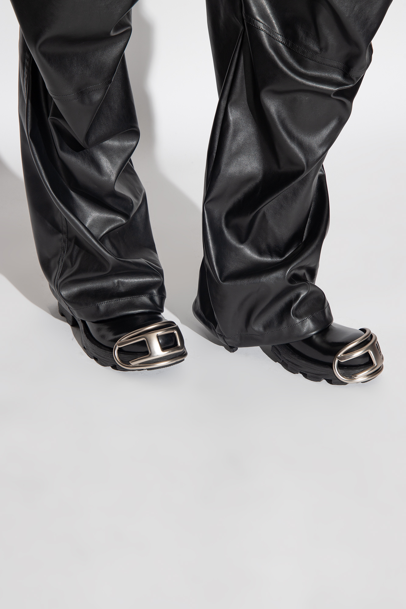 Black 'D-HAMMER' leather shoes Diesel - Vitkac GB